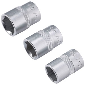 LUX Steckschlüssel Set, 3-teilig, Größen 13, 14, 15 mm, für Schlüssel & Abzieher.
