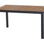 Rechteckiger Siena Garden Gartentisch Silva aus Teakholz mit Aluminiumgestell, 90x140 cm.