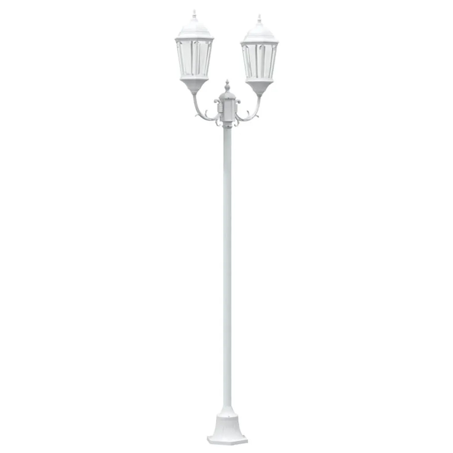 vidaXL Garten-Licht Weiß 68 x 20 x 235 cm Aluminium und Glas 42000343