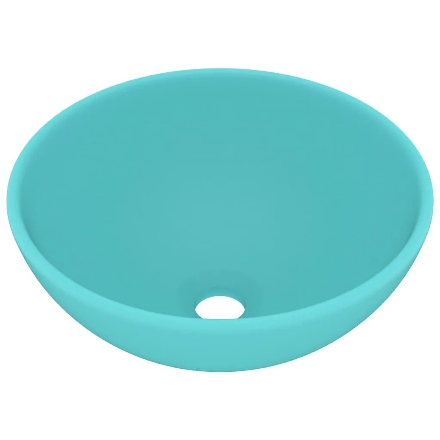 vidaXL Luxus-Waschbecken Rund Matt Hellgrün 32,5x14 cm Keramik 146969 günstig online kaufen