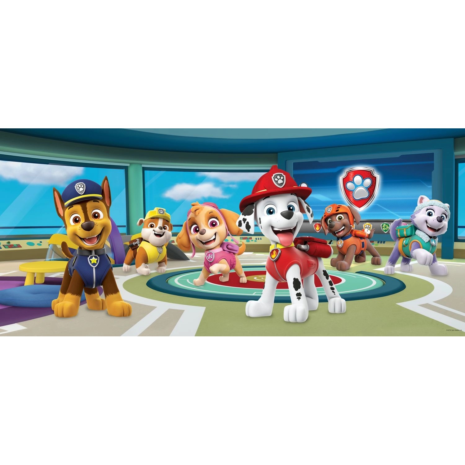 Sanders & Sanders Poster Paw Patrol Blau Grün und Rot 1.7 x 0.75 m 601276 günstig online kaufen