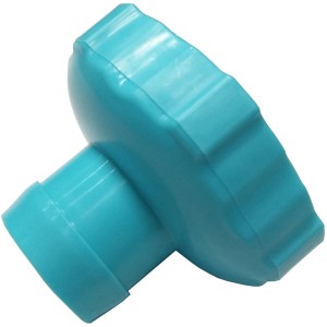 Türkiser Intex Schlauchanschluss Adapter B aus Kunststoff für Pool Installation.