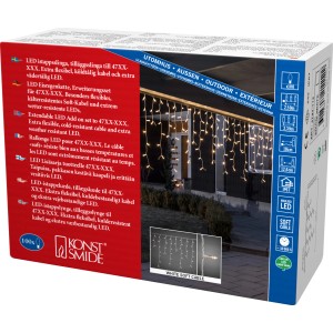 Konstsmide Maxi LED Eisregen Erweiterung, 100 warmweiße Dioden für Weihnachtsbeleuchtung.