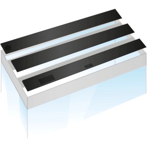 Juwel Klappensatz, 3-teilig, für Rio 400/450 Aquarium. Abdeckung für Aquarien.