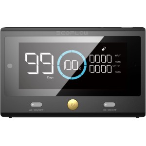 EcoFlow Fernbedienung zur Steuerung von Solaranlagen mit LCD-Display und Bluetooth.