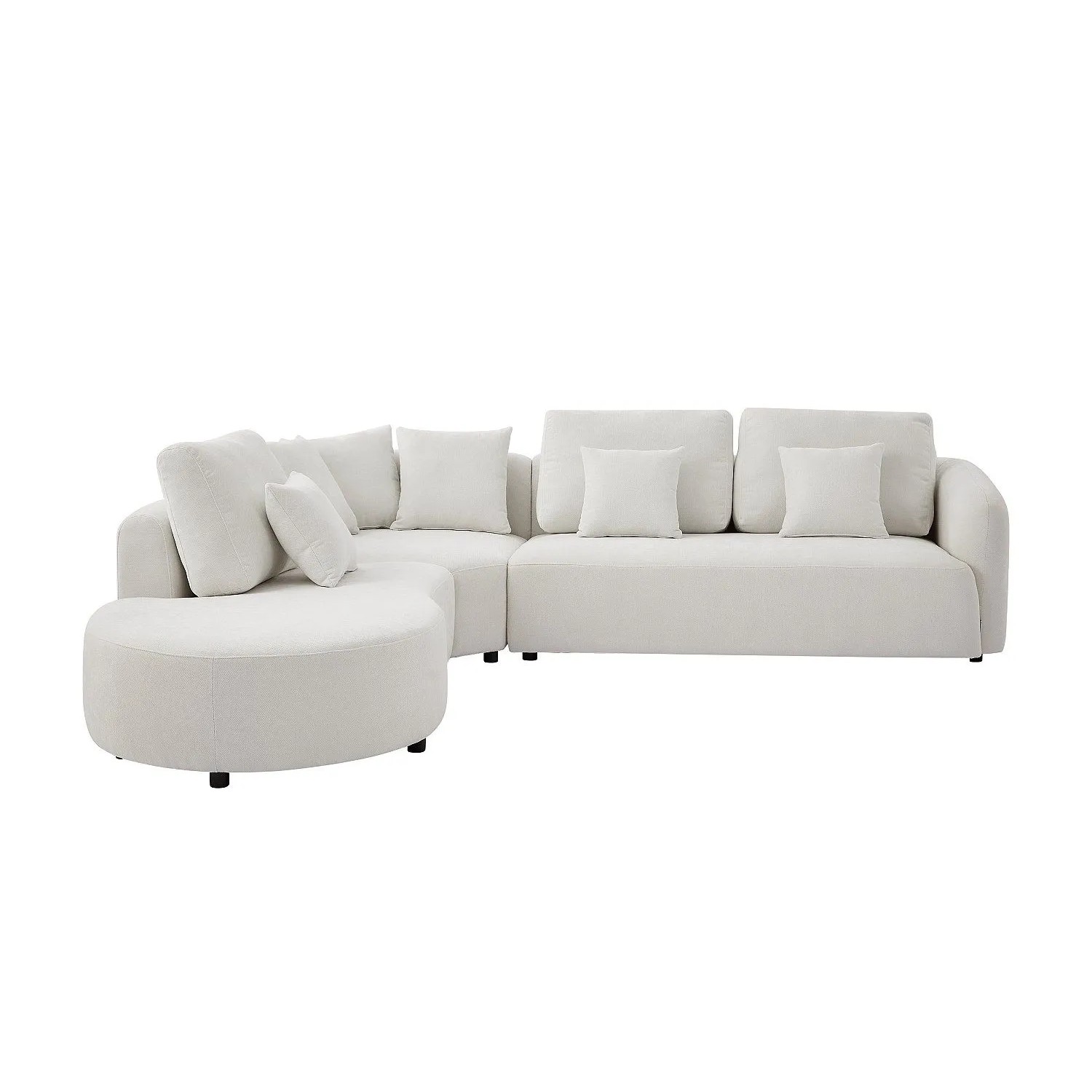 Vente-unique Sofa Ohne Schlafmöglichkeit Lomesi Gebrochenes Weiß 302 cm