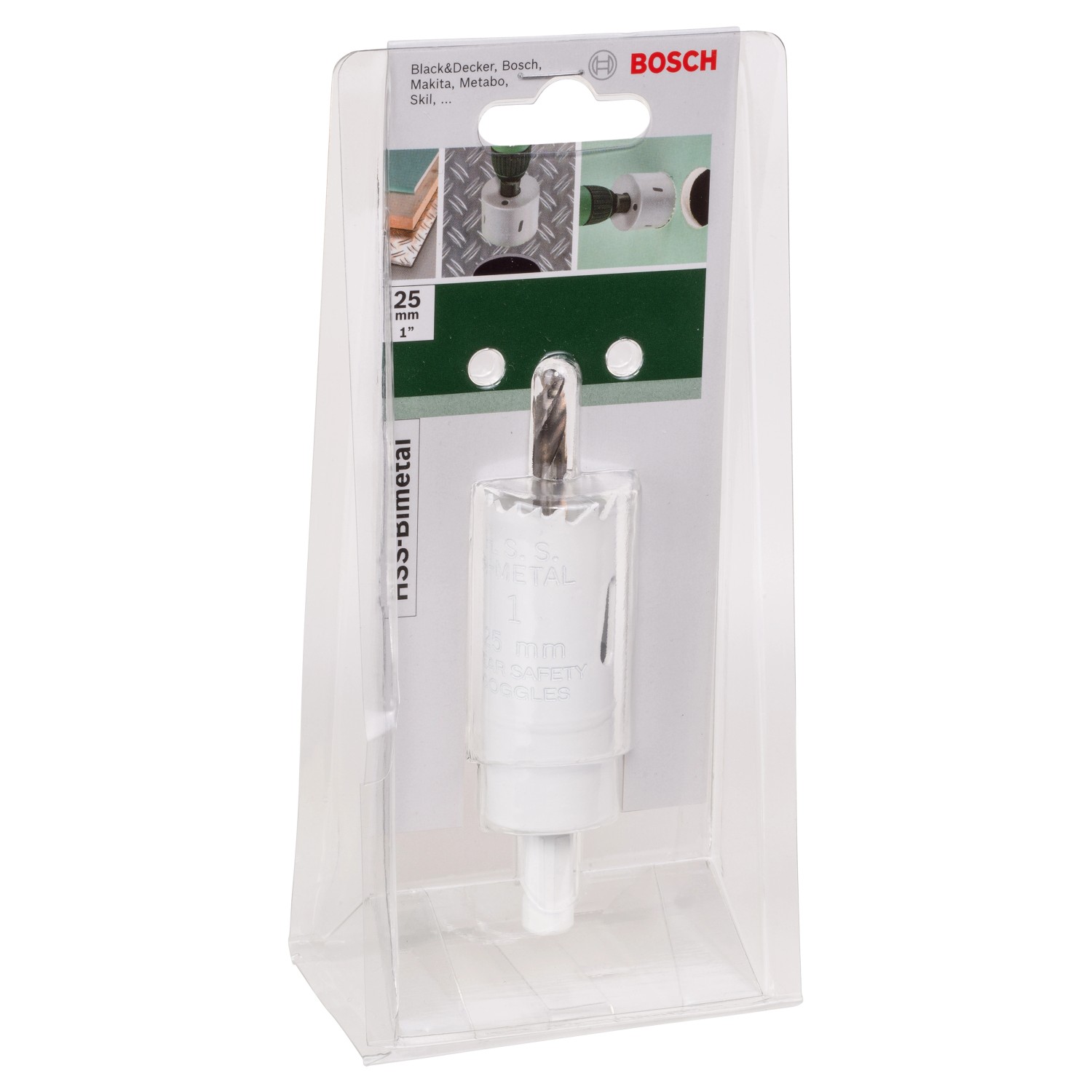 Bosch Bimetall Lochsäge 25 mm im Blister, geeignet für Holz, Metall & Kunststoff.