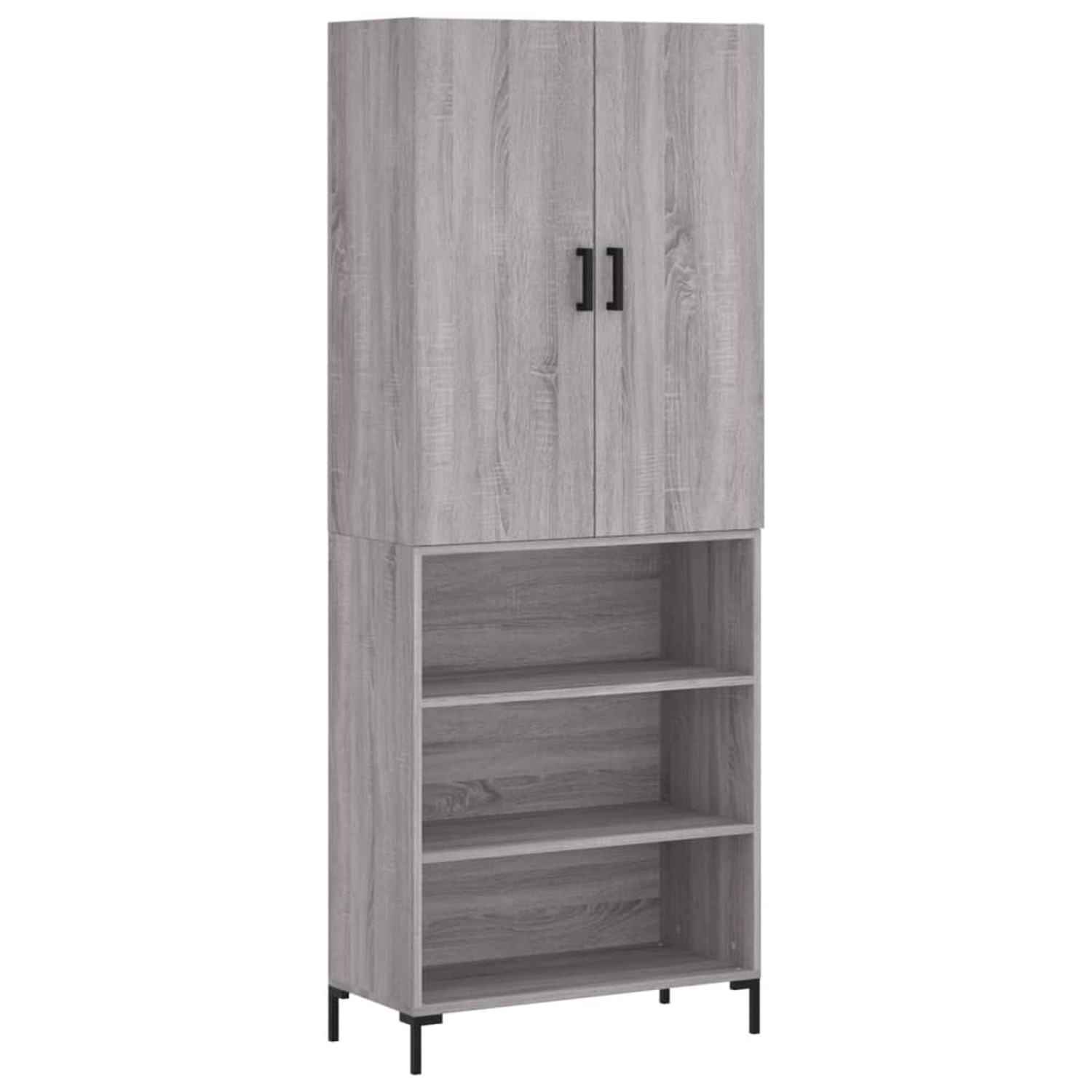 vidaXL Highboard Grau Sonoma 69,5x34x180 cm Holzwerkstoff 3196073 günstig online kaufen