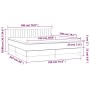 vidaXL Boxspringbett hellgrau (180x200 cm) mit Matratze und Kopfteil.