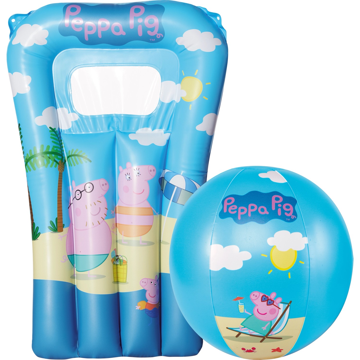 Happy People Peppa Pig Strandset inkl. Wasserball und Kindermatratze günstig online kaufen