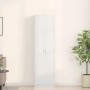 Weißer vidaXL Kleiderschrank mit Regal, 55x25x189 cm, aus Holzwerkstoff.
