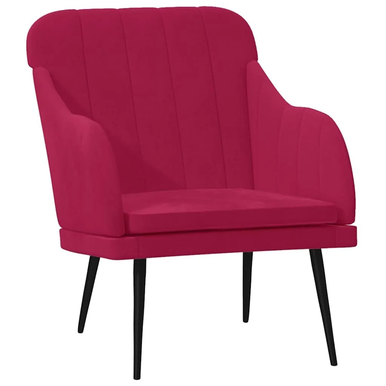 vidaXL Sessel Weinrot 63x76x80 cm Samt 351458