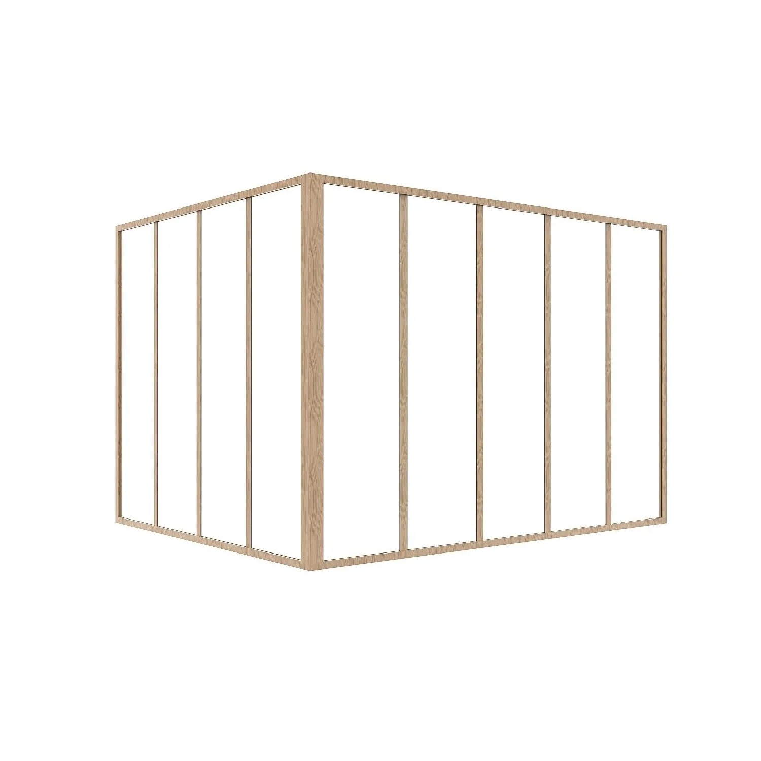 Vente-unique Glaswand Bayview Naturfarben Hell 150 cm