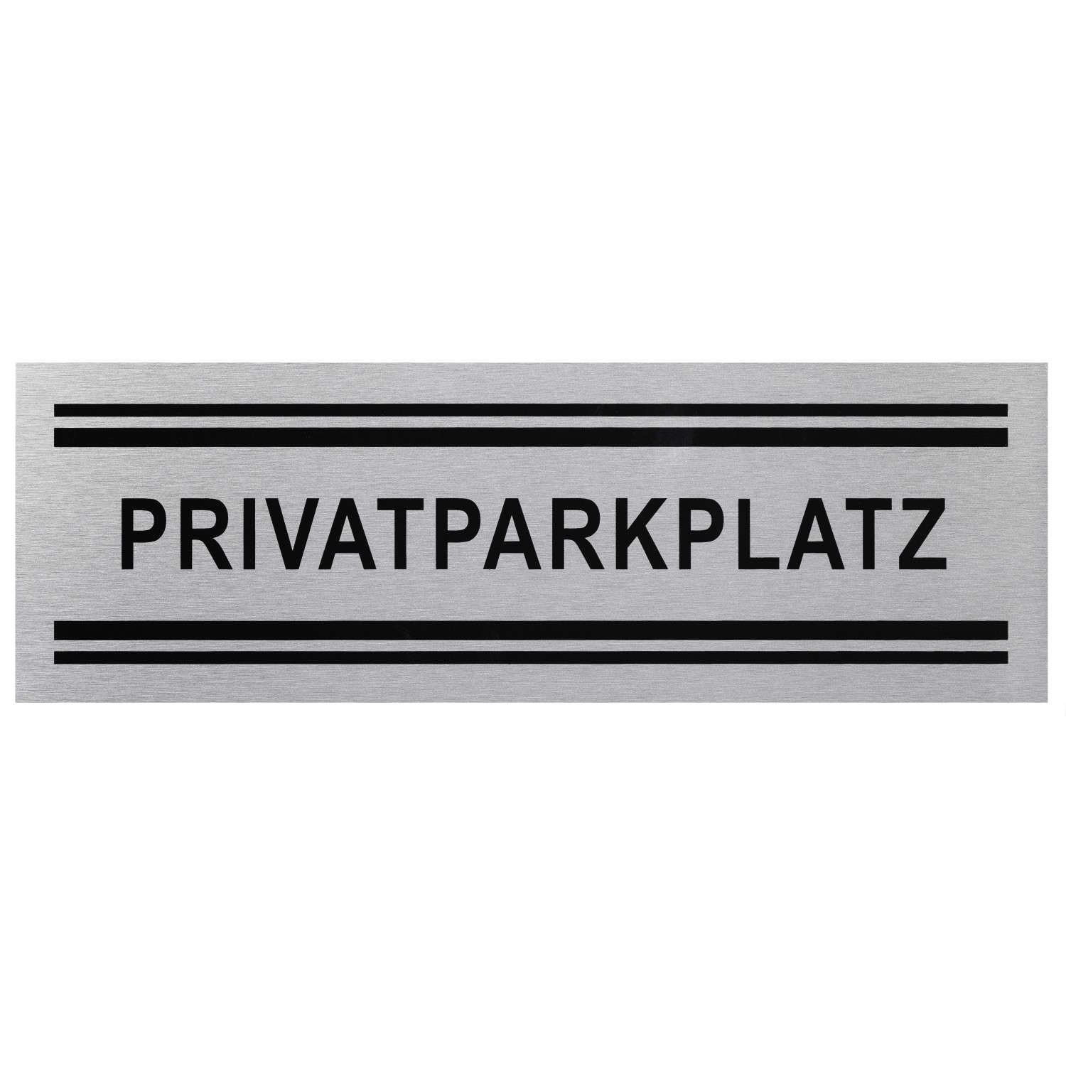 Hinweisschild Aluminium Privatparkplatz Selbstklebend