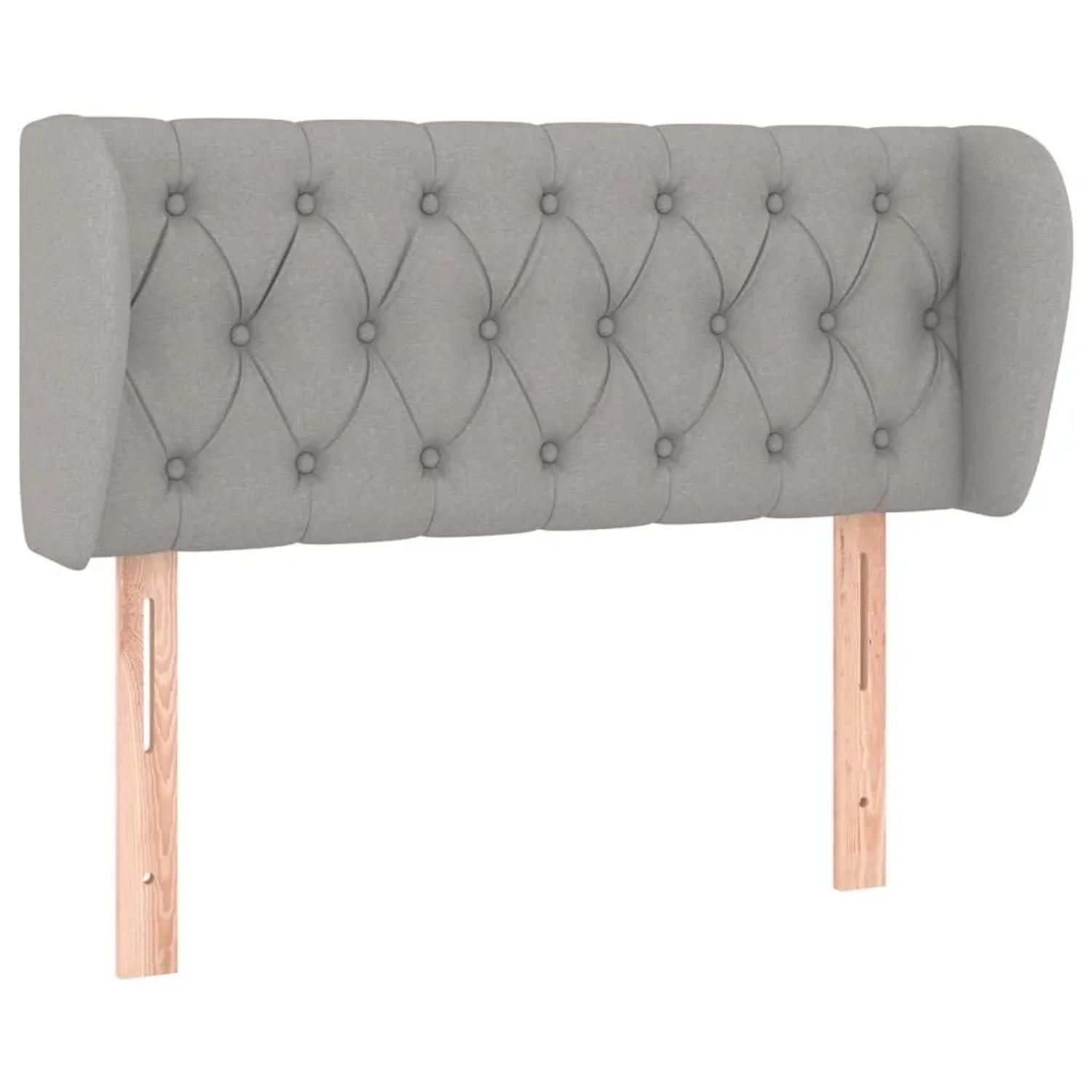 vidaXL Kopfteil mit Ohren Hellgrau 103x23x78/88 cm Stoff 3117470