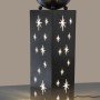 DELUKE Sternensäule mit LED, Edelstahl, silber, 76cm, Deko für Wohnzimmer und Büro.