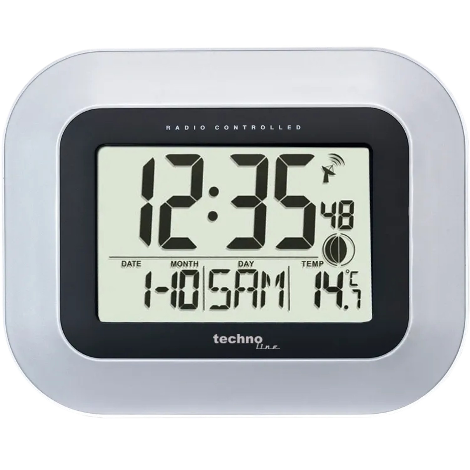 technoline Funkwanduhr WS 8005 Silber günstig online kaufen