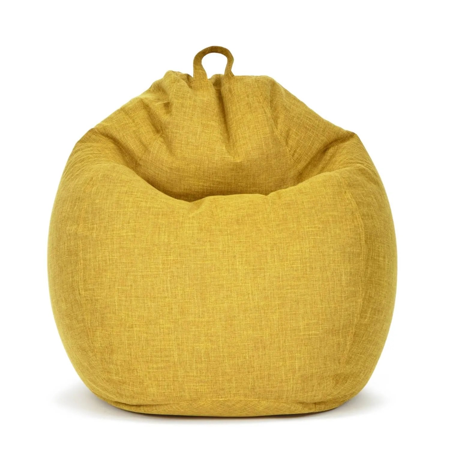 Green Bean Sitzsack Home XXL 100 x 120 x 50 cm Linen Waschbarer Bezug Gelb