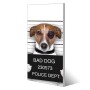 Magnettafel 37x78cm mit Jack Russel Motiv "Bad Dog" als Wanddekoration inklusive Magnete.