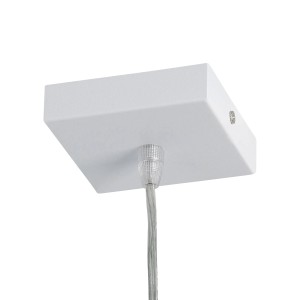 EGLO Baldachin SALOBRENA 1 in Weiß mit transparentem Kabel für Schienensysteme.