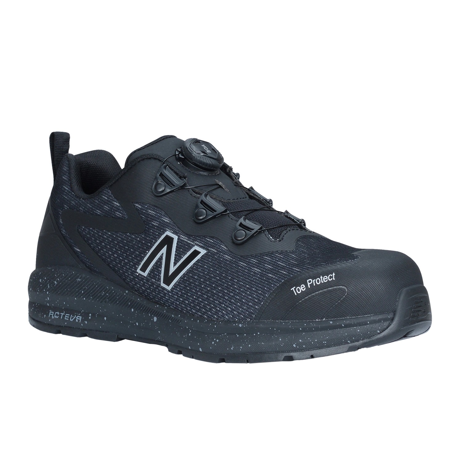 New Balance Logic BOA S1 PL Sicherheitsschuh, schwarz-orange, Gr. 40, mit BOA Fit System.