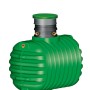 Garantia Abwasser-Sammelgrube Cristall 1.600 l mit Domschacht und Deckel, aus Kunststoff in Grün.