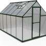 CANOPIA Gewächshaus Mythos 5,7 m² mit Fundamentrahmen, Hohlkammerplatten und Dachfenster.