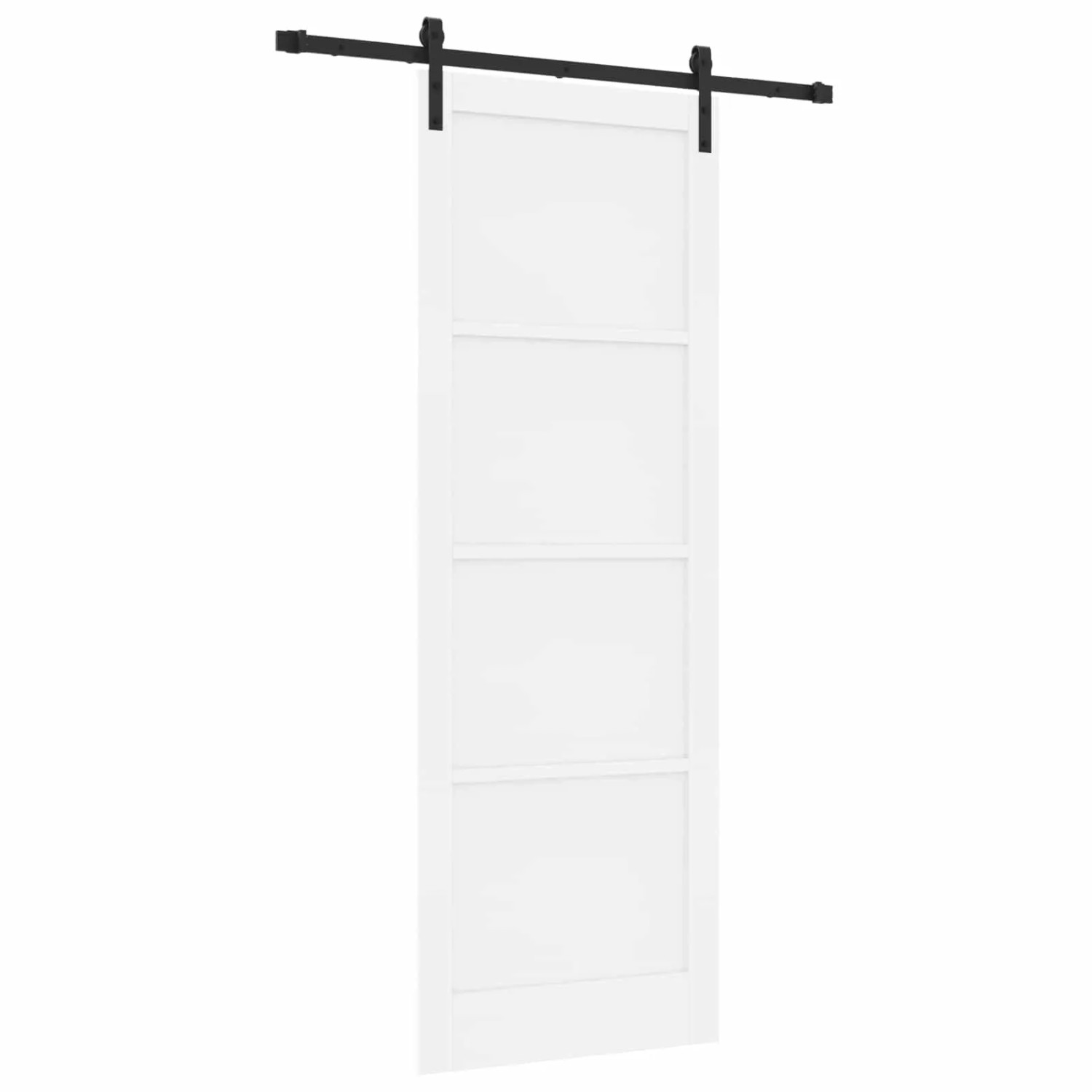 vidaXL Schiebetür Weiß 83 x 232 cm Massives Kiefernholz 3445437