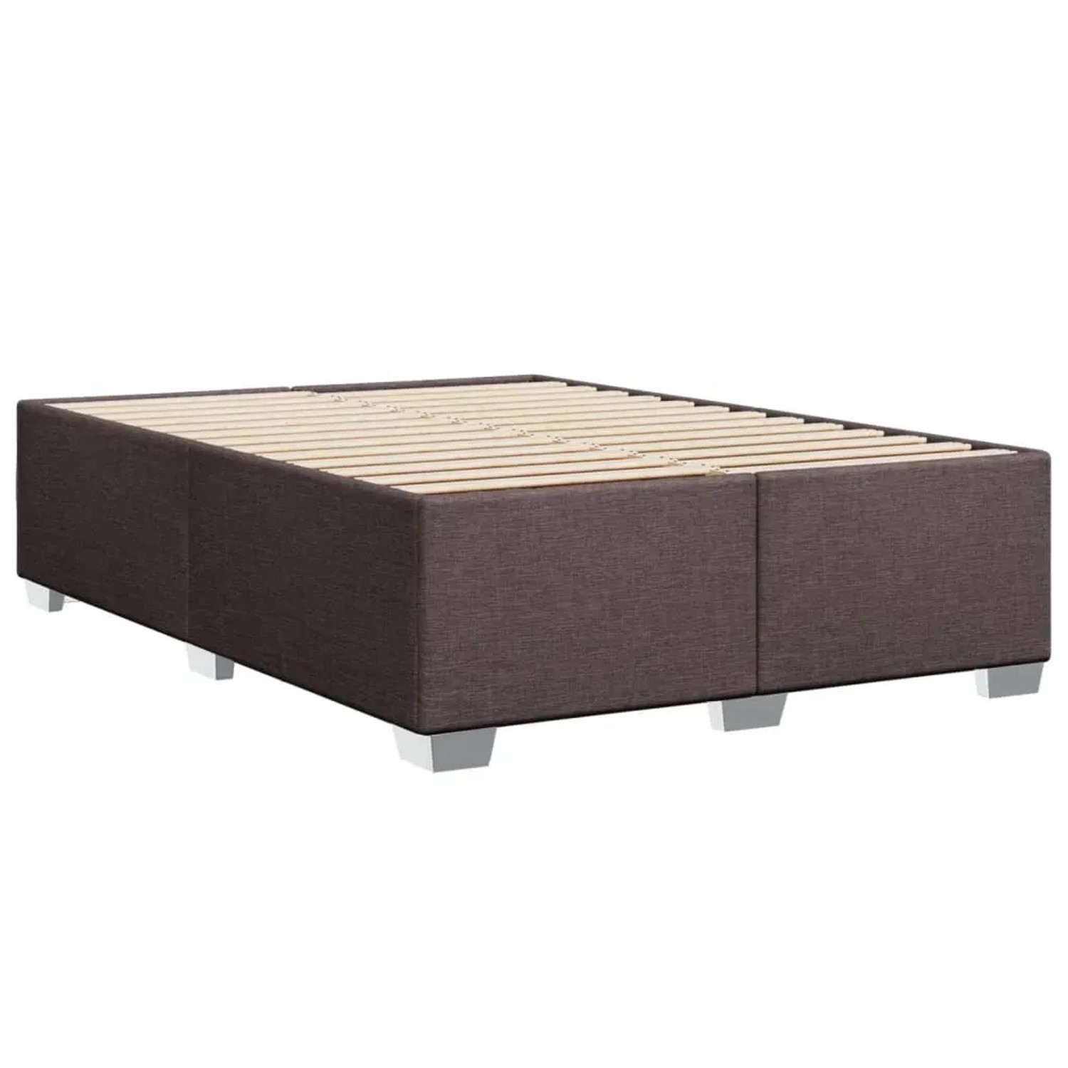 Boxspringbett braun 160x200 cm, Stoffbezug, ohne Matratze. Bett für erholsamen Schlaf im Schlafzimmer.