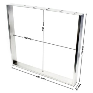 Wiltec Tischgestell 80X73Cm Edelstahl Tischuntergestell Tischkufe Kufengestell