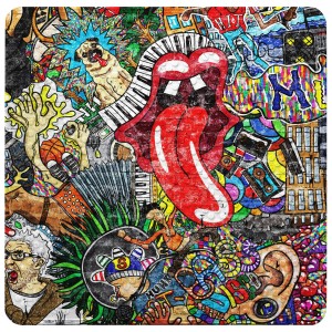 SANILO Badematte Graffiti: Rutschfeste Duschmatte mit buntem Graffiti-Muster.