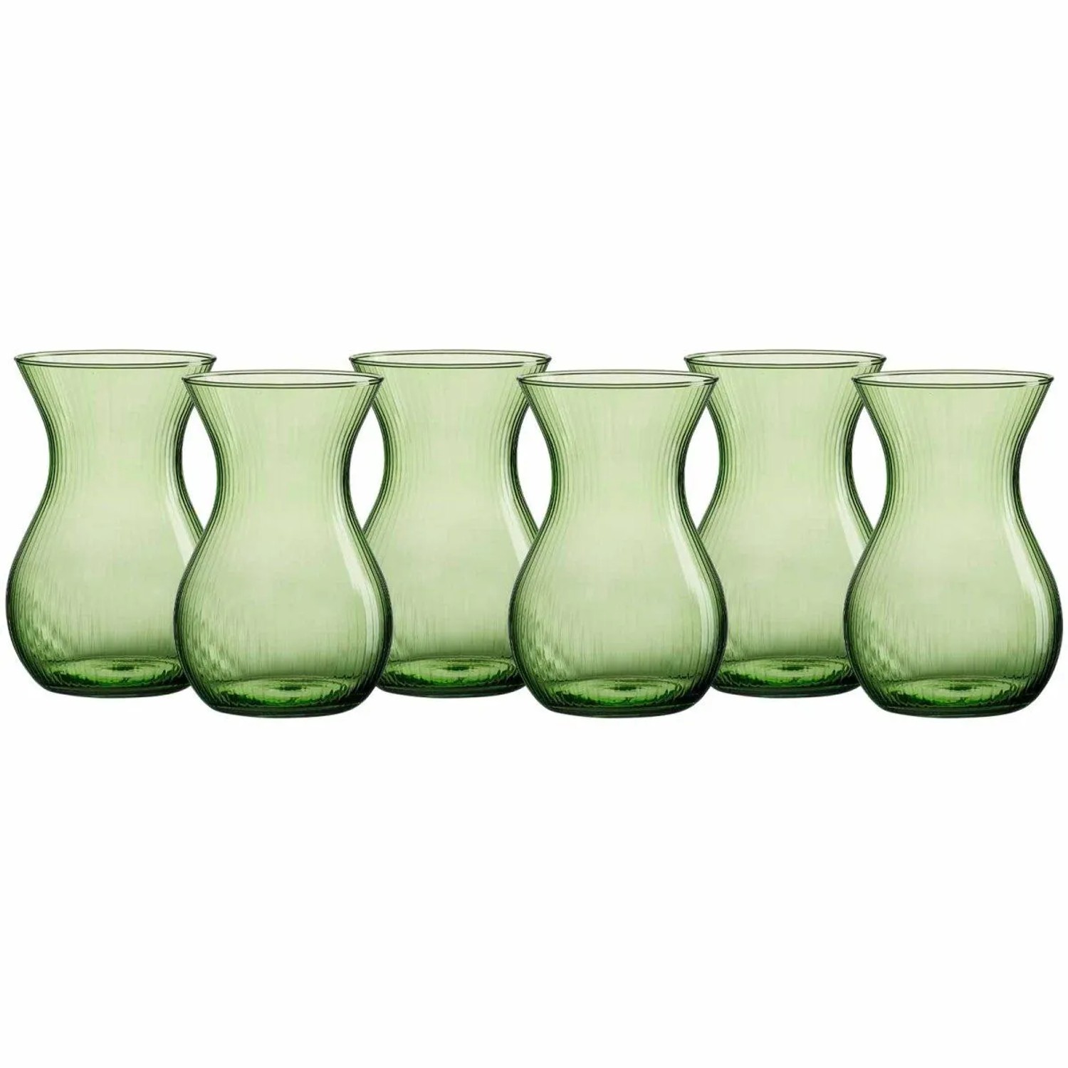 Ritzenhoff & Breker Rosalie Vase aus Glas 18 cm 6er Set Grün