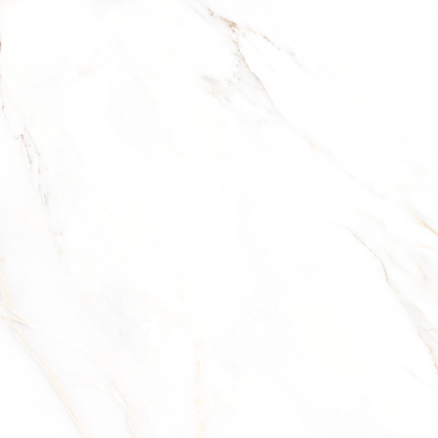 Helle, polierte Feinsteinzeug Bodenfliese in Marmor Optik, 60x60 cm.