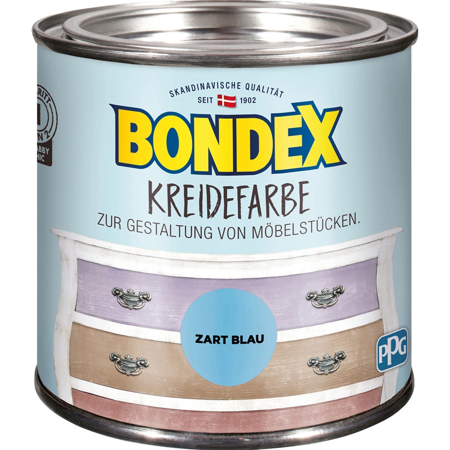 Bondex Kreidefarbe Zartes Blau 500 ml