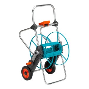 Gardena Metall-Schlauchwagen 100: Robuster Schlauchwagen aus Metall mit Rädern und Kurbel.