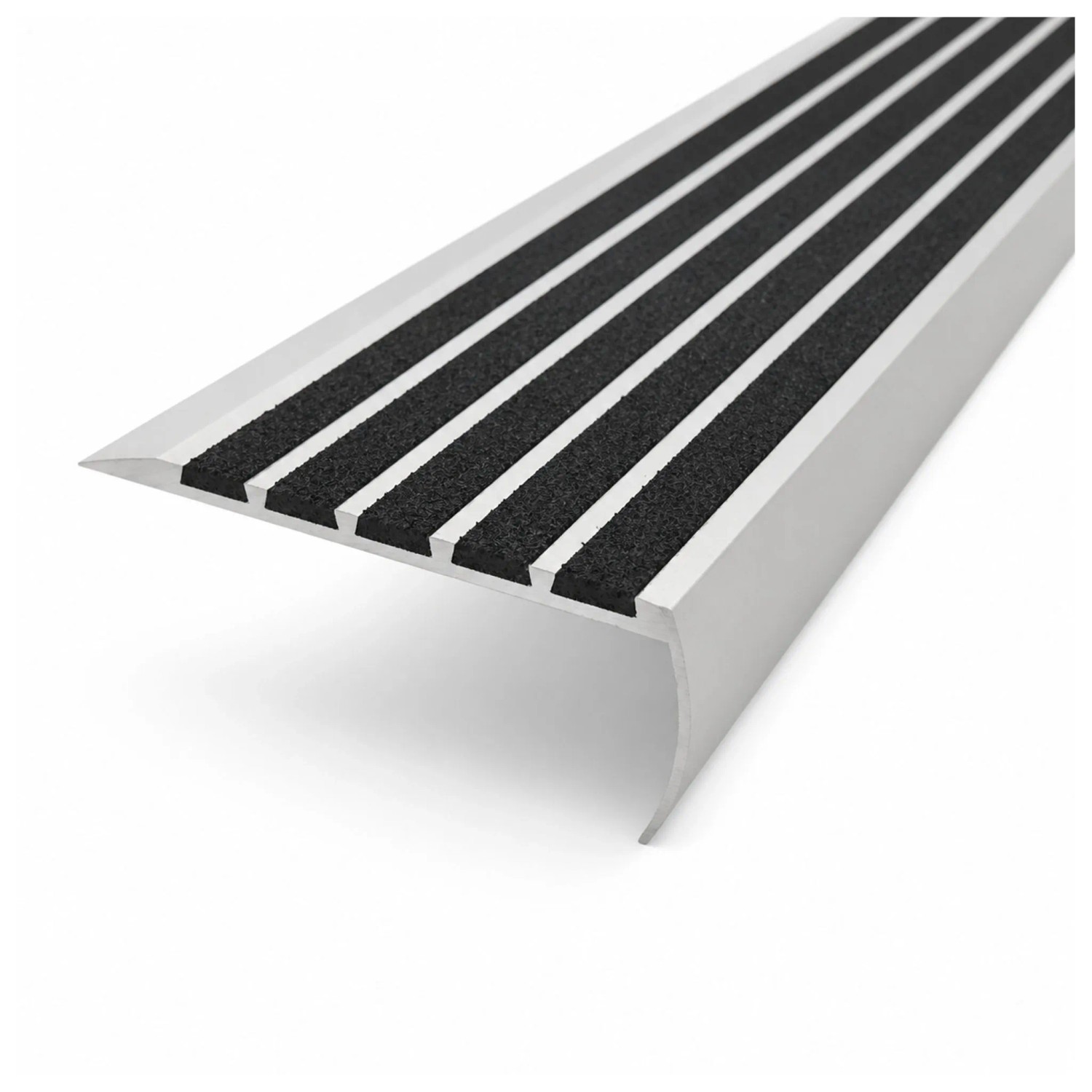 Floordirekt Treppenkantenprofil Titan Aluminium Anti-Rutsch-Profil Carborundum-Einlage 90 cm
