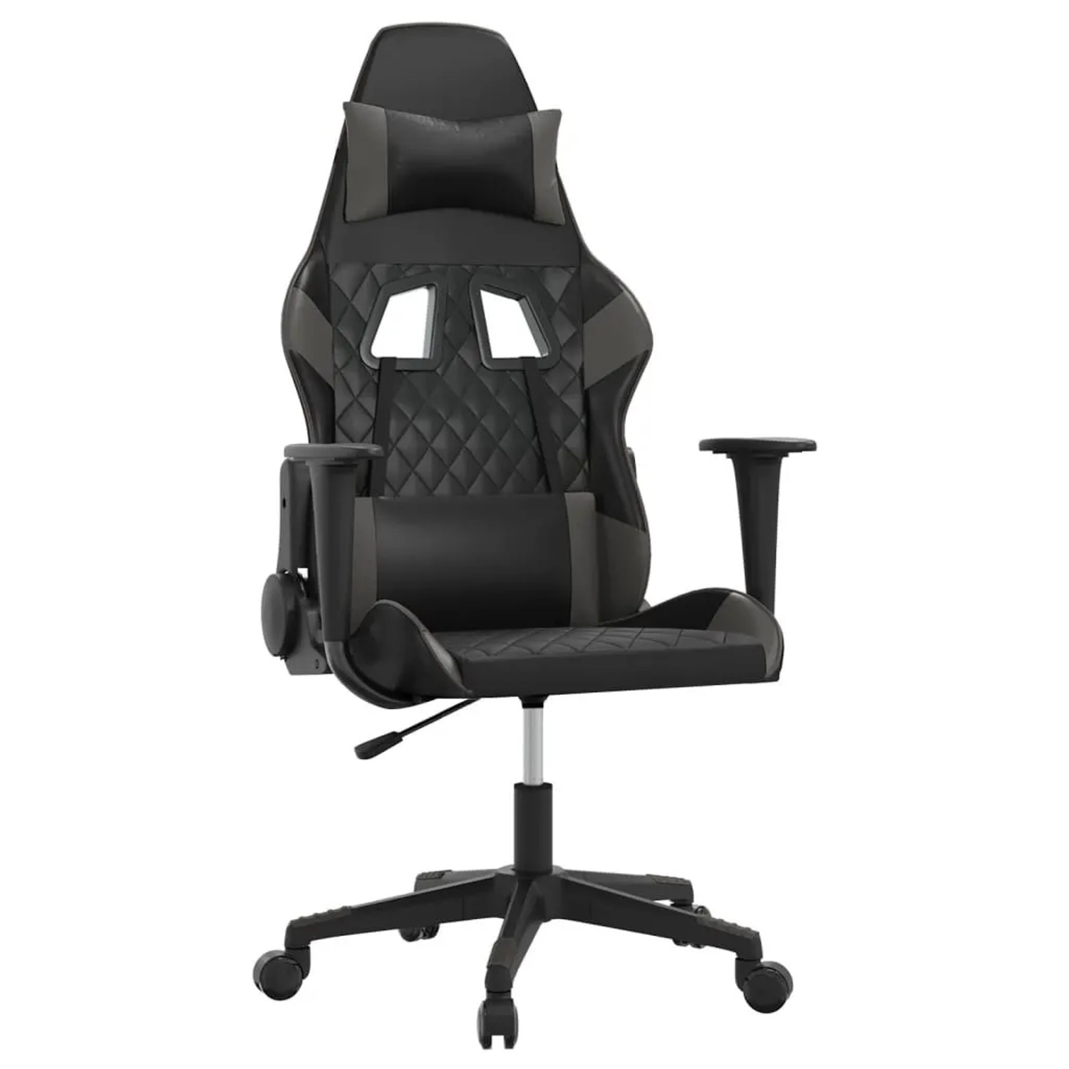 vidaXL Gaming-Stuhl mit Massagefunktion Schwarz und Grau Kunstleder 345515 günstig online kaufen