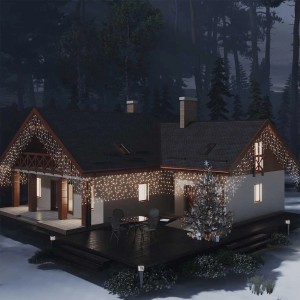 vidaXL Lichtervorhang LED Eiszapfen 10 m 400 LED Warmweiß 8 Funktionen 328908