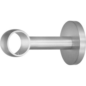 Mydeco Gardinenstangen-Halterung Noble, Edelstahl-Optik, für 2 cm Stangen.