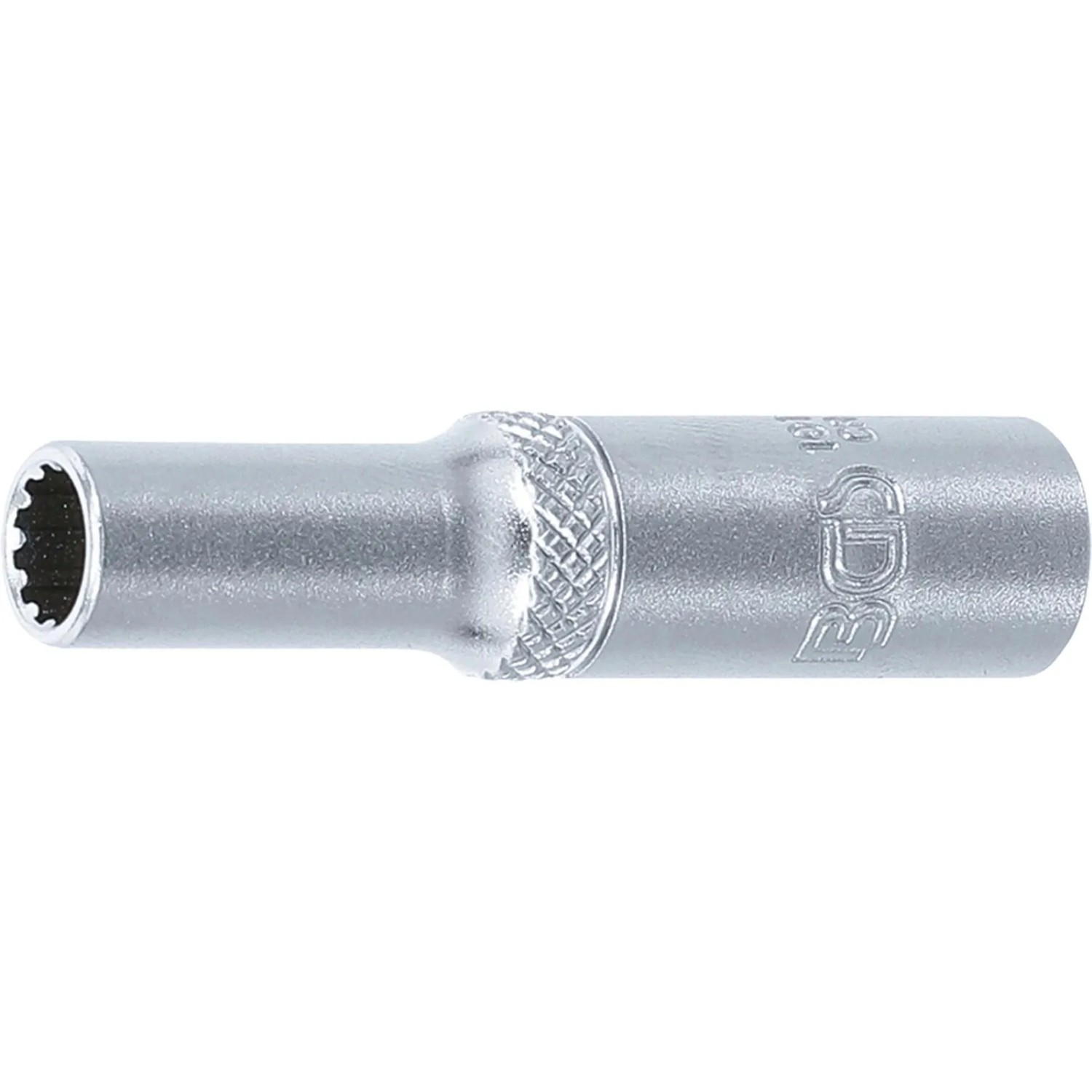 BGS Steckschlüssel Einsatz Gear Lock Tief Antrieb Innenvierkant 6 3 Mm  1 4 Zoll  SW 6 Mm 10156