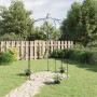Schwarzer vidaXL Gartenbogen aus Stahl, Ø180x255 cm, ideal als Rankhilfe für Kletterpflanzen.