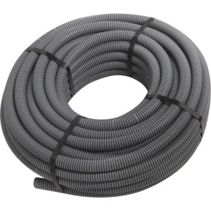 Flexibles, graues Panzer-Isolierrohr EN 20, 50 m Rolle, für Auf-, In- und Unterputzmontage.
