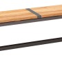 Gartenbank Campione, 220 cm, Anthrazit/Teakholz FSC®, mit massivem Aluminiumgestell und Holzplanken.