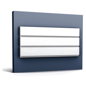 Weißes 3D Wandpaneel ORAC DECOR W116 MODERN BAR XL, 200x25 cm, Zubehör für Paneele.