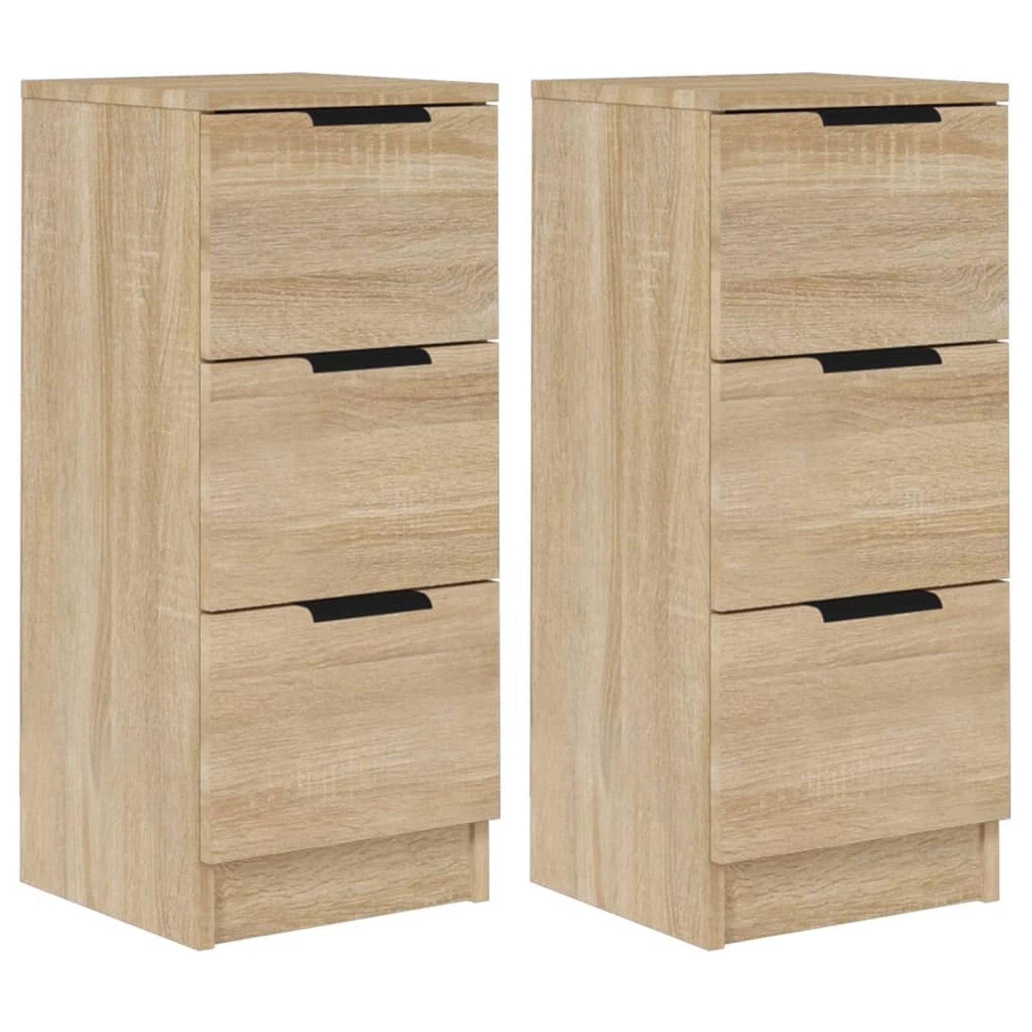 vidaXL Sideboards 2 Stk Sonoma-Eiche 30x30x70 cm Holzwerkstoff 811158 günstig online kaufen