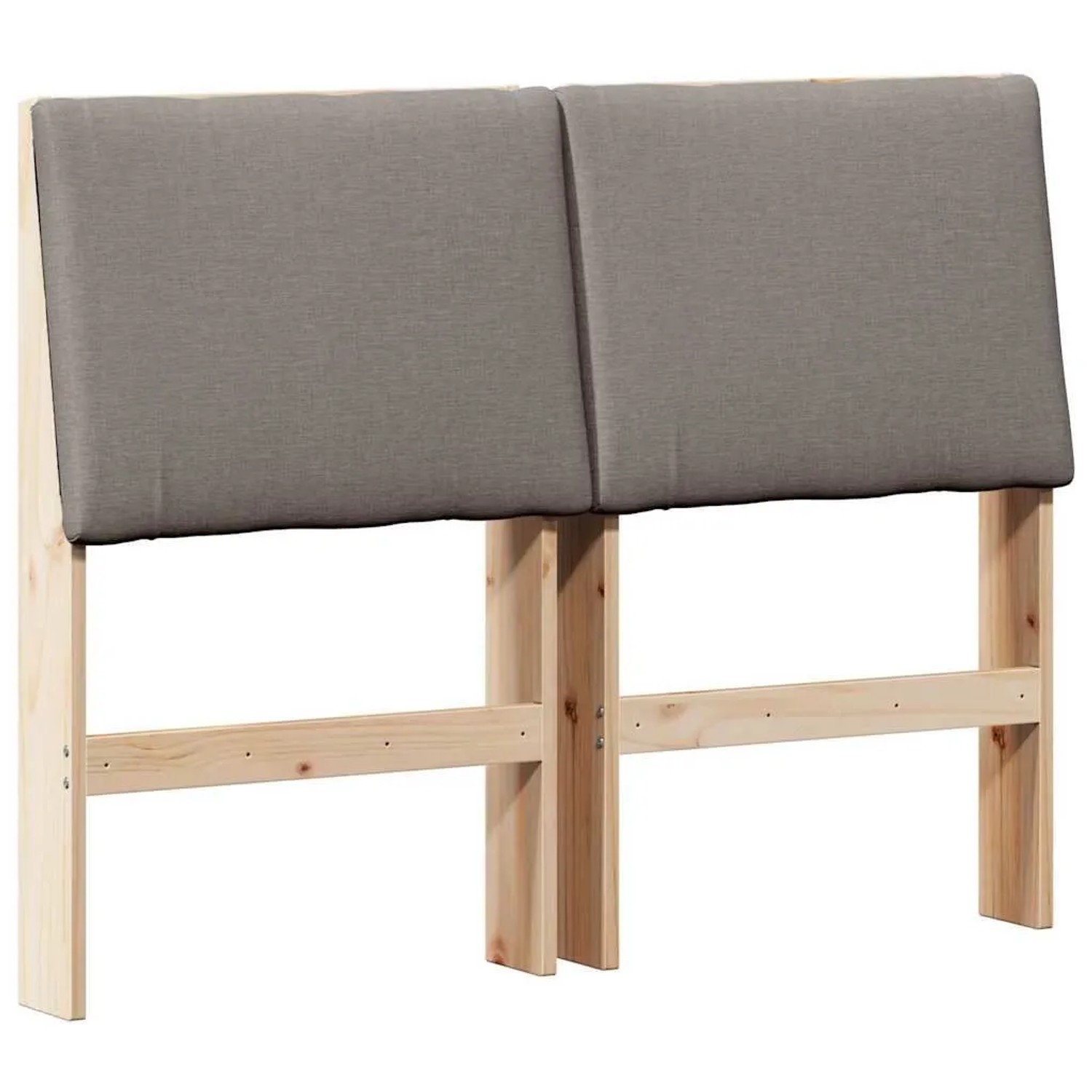 vidaXL Gepolstertes Kopfteil Taupe 120 cm Massives Kiefernholz 879297