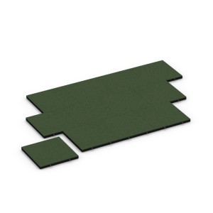 WARCO Fallschutzplatten, 50x50 cm, Grasgrün, für Spielplatz oder Garten.