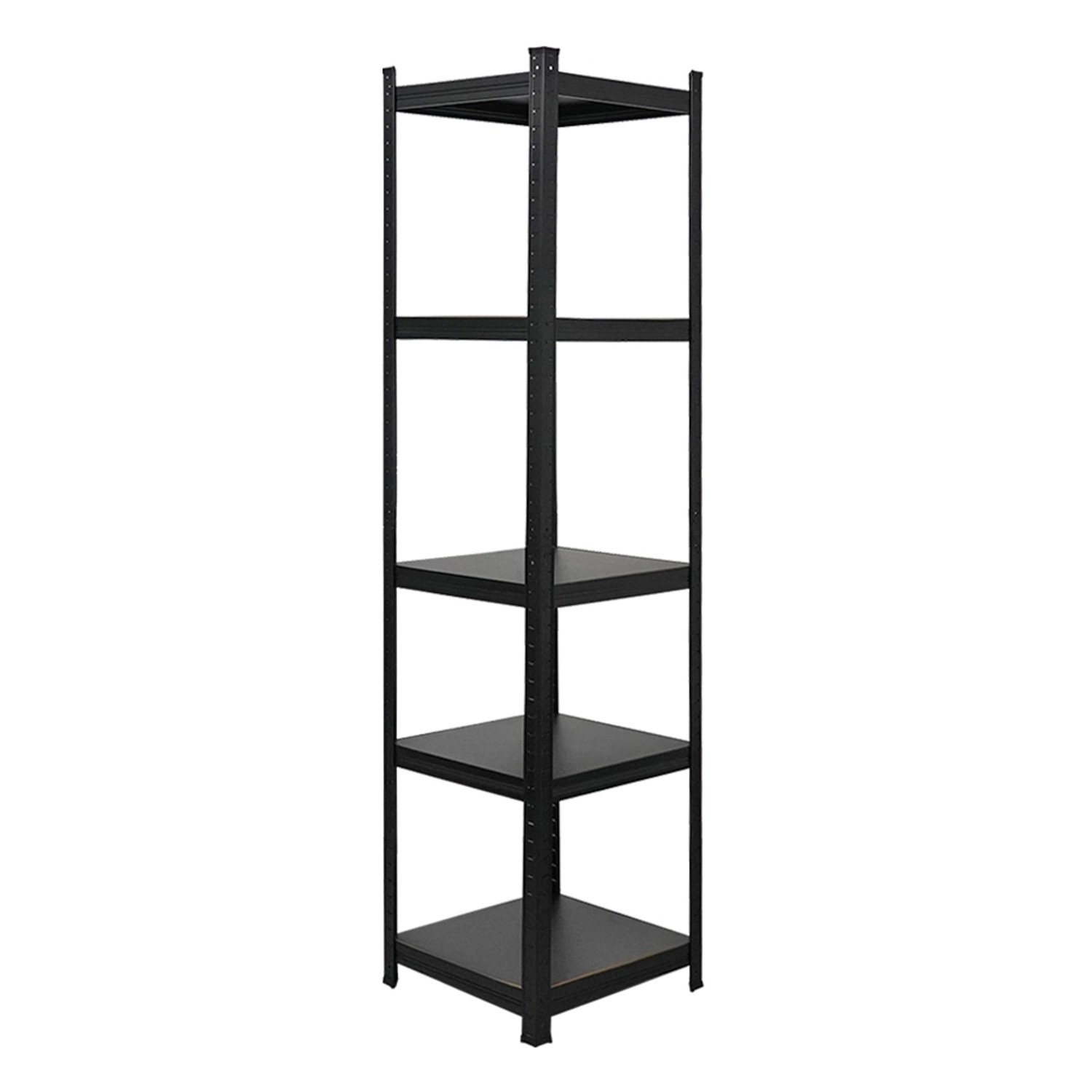 BERLINLODGE Wohnregal Ragnar, mattschwarz, mit 5 Böden. Ideal als Bücherregal oder Standregal.