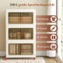Costway Aufbewahrungsbox mit Deckel 70 L x 3 Stapelboxen Transparent_3