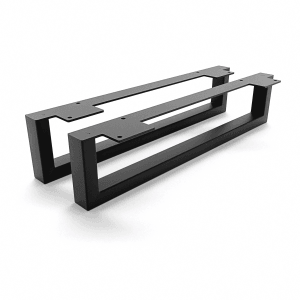 HEVVA Möbelfüße GRAZ 10 cm Hoch 45 cm Tief 2er Set Schwarz